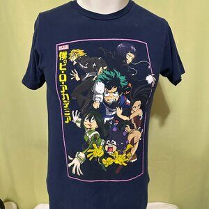 My Hero Academia Funimation Men's Blue T Shirt Size Small